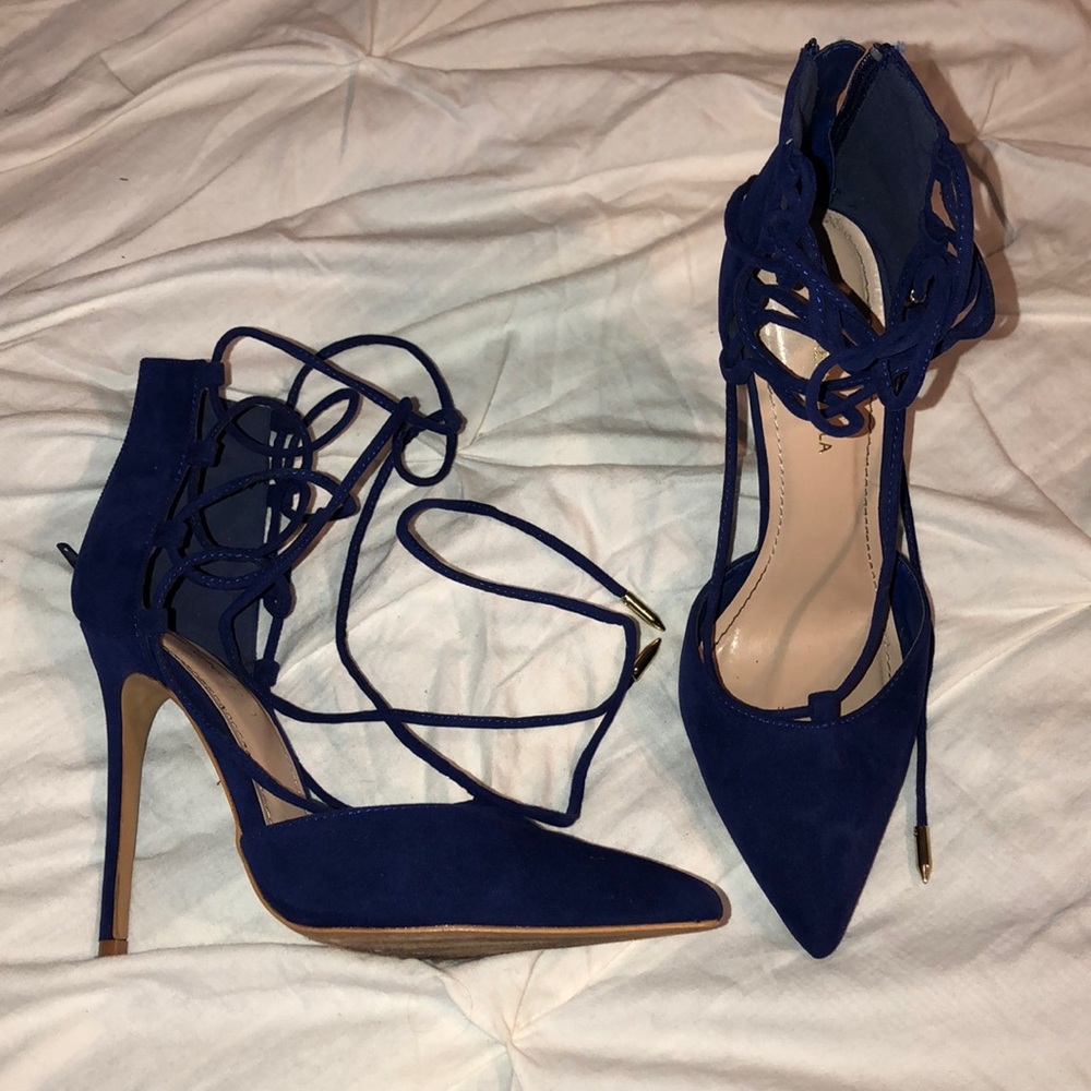 Blue - Suede Heels